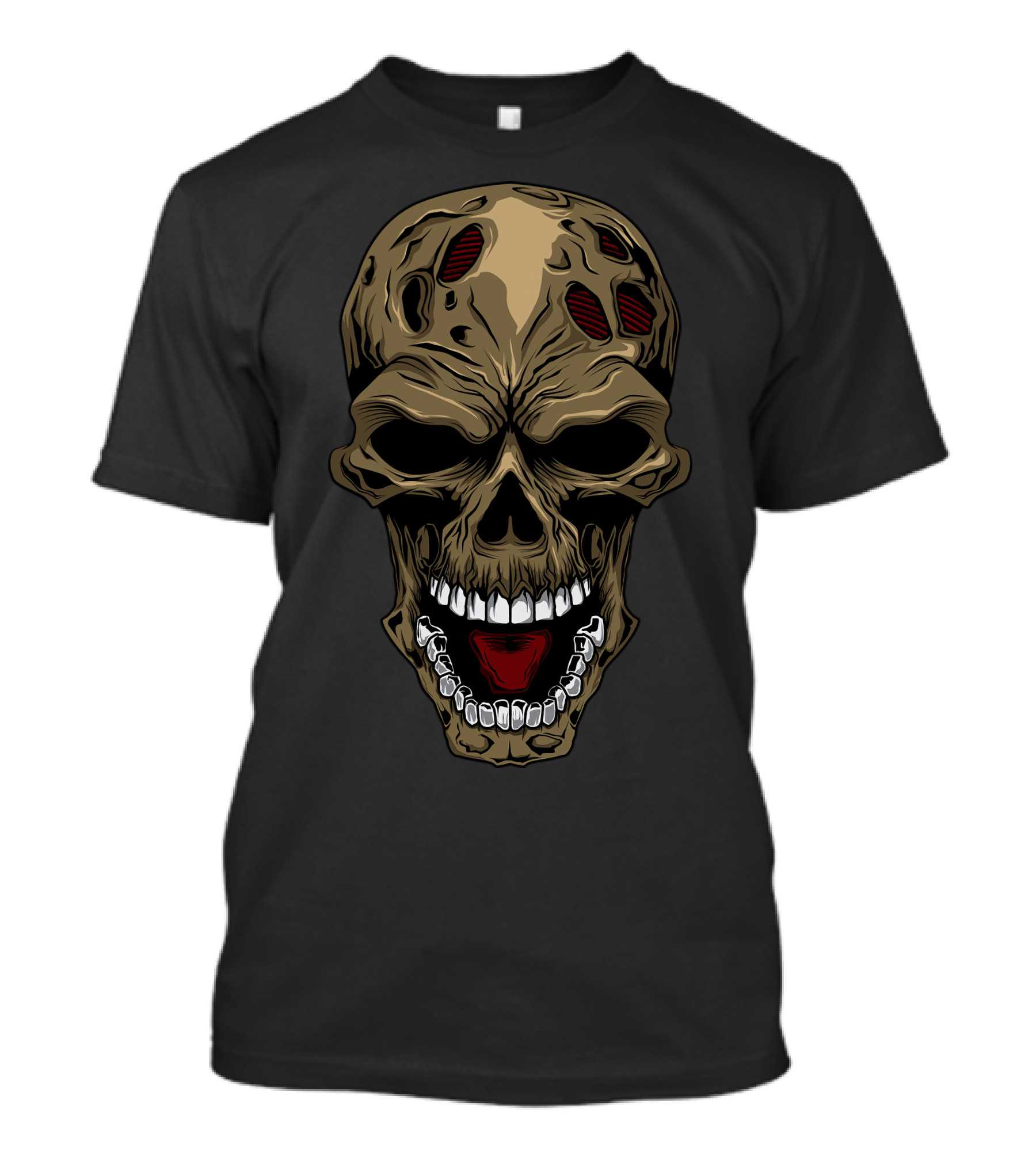 Skull Zombie Mask Halloween T-Shirt