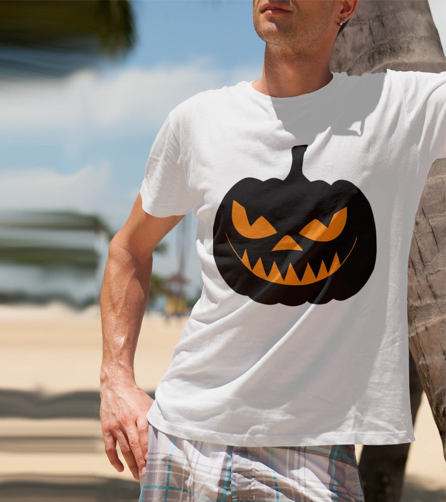 Scary Jack O Lantern Pumpkin Face T-Shirt