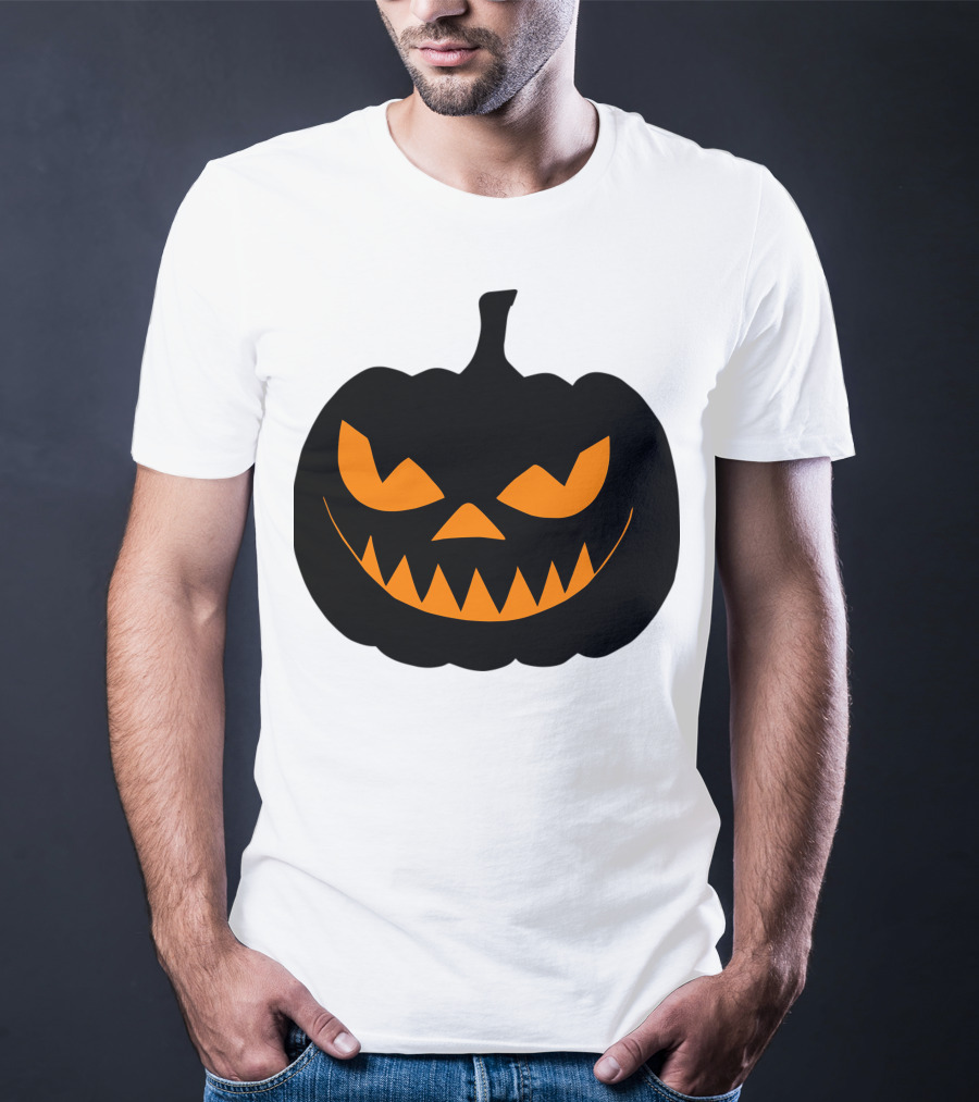 Scary Jack O Lantern Pumpkin Face T-Shirt