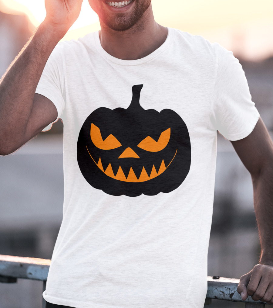 Scary Jack O Lantern Pumpkin Face T-Shirt