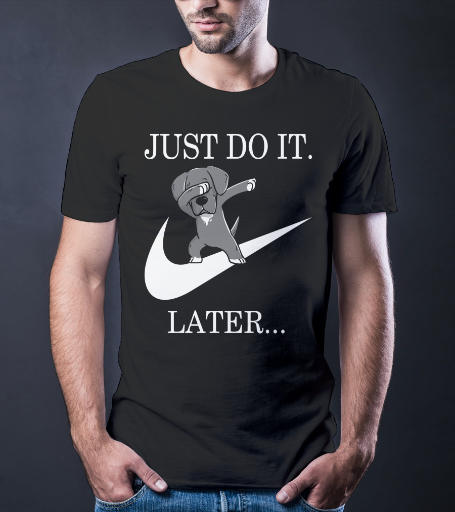 Just Do It Later Dabbing Great Dane T-Shirt