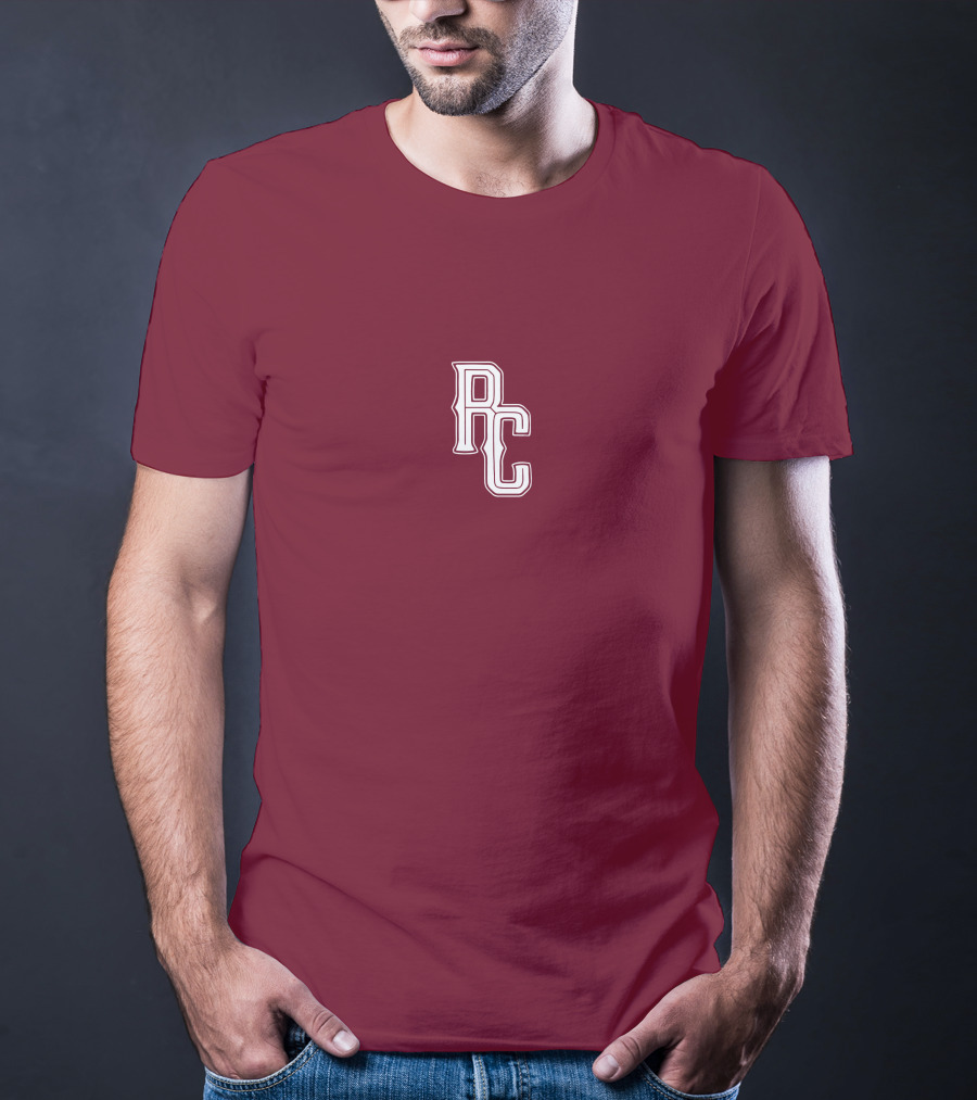 RC Monogram Burgundy Lettering T-Shirt