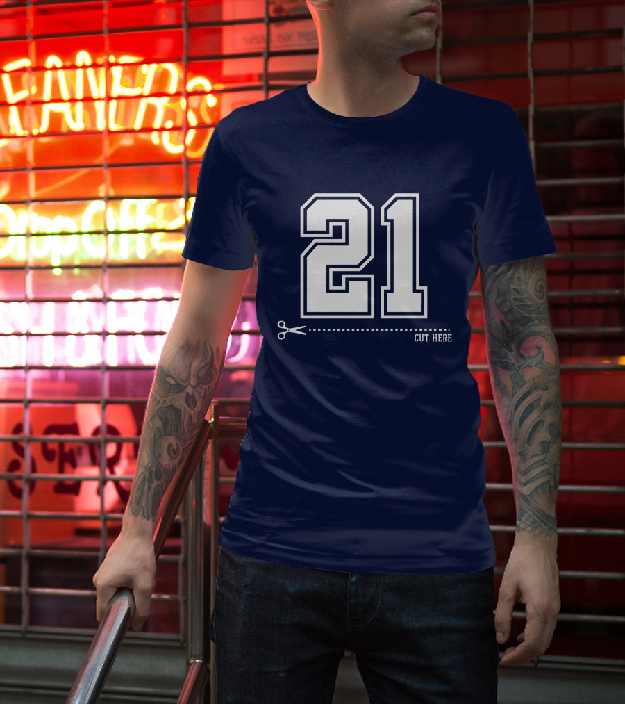 Cowboys Nation Twisted Gorilla 21 Cut Here T-Shirt