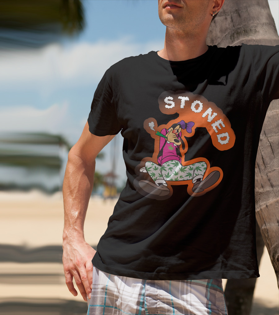 STONED GOOFY Cannabis Leaf Pants Smoke T-Shirt