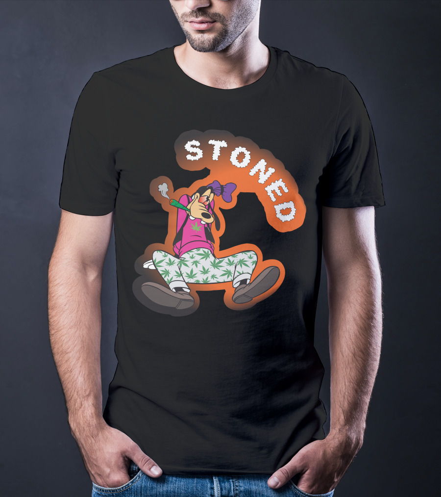 STONED GOOFY Cannabis Leaf Pants Smoke T-Shirt