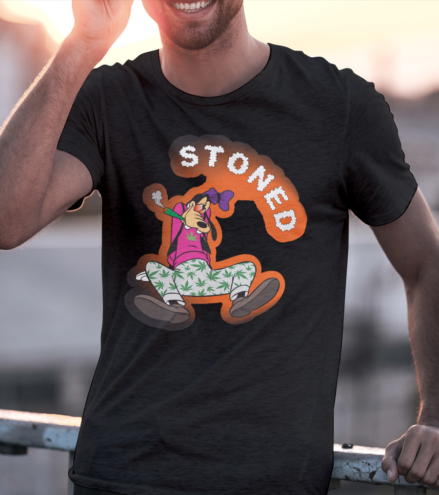 STONED GOOFY Cannabis Leaf Pants Smoke T-Shirt