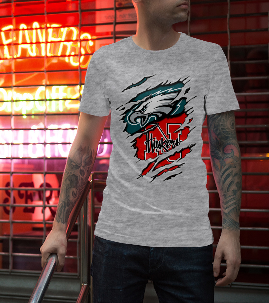 Eagles Huskers Logo Crossover T-Shirt