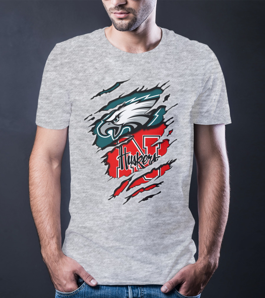 Eagles Huskers Logo Crossover T-Shirt