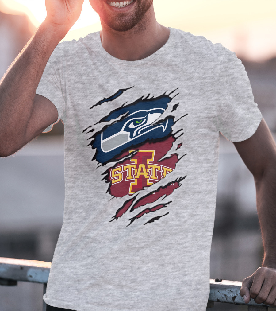 Seahawks Iowa State Cyclones Dual Loyalty T-Shirt