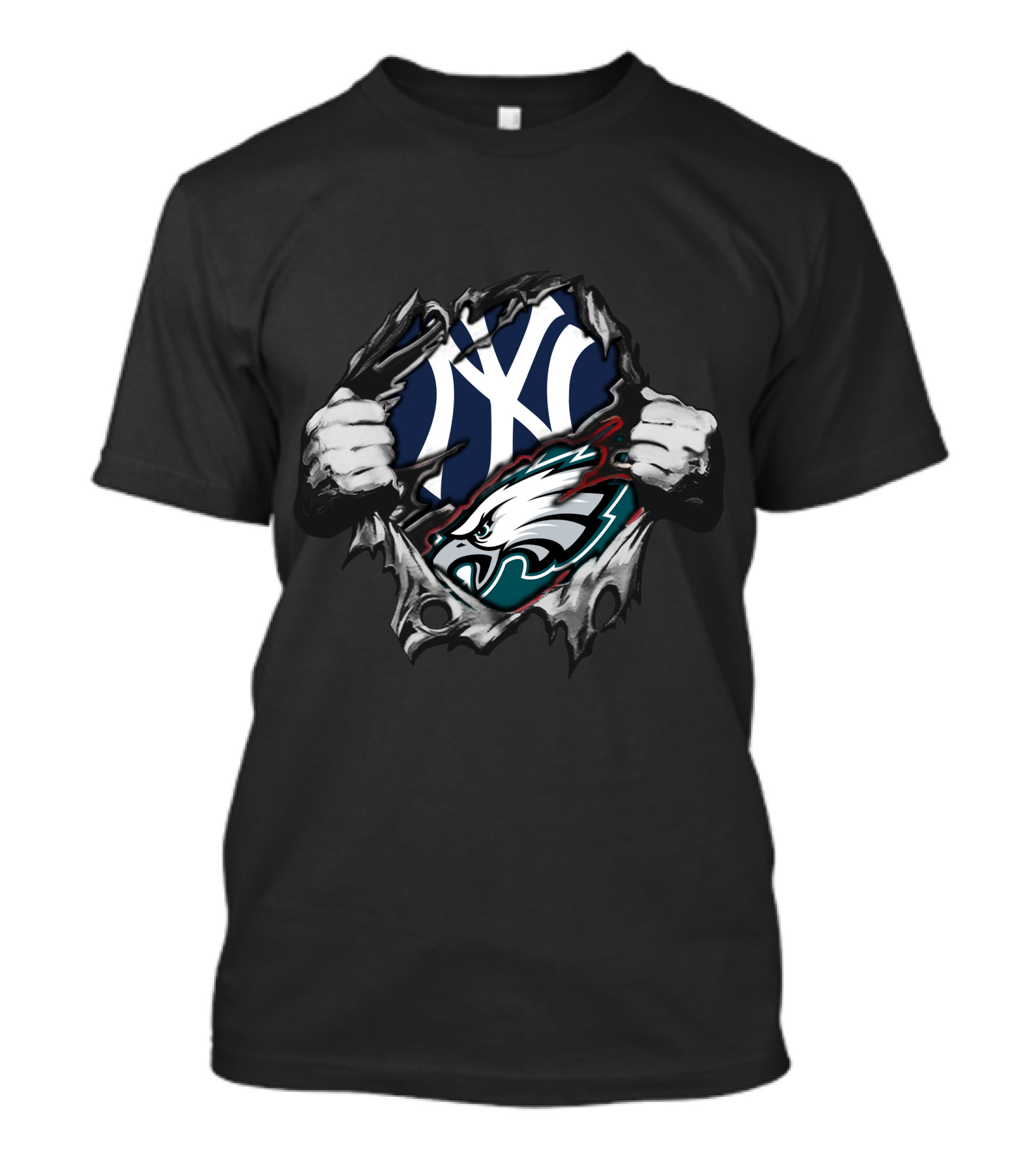 New York Yankees Philadelphia Eagles Crossover T-Shirt