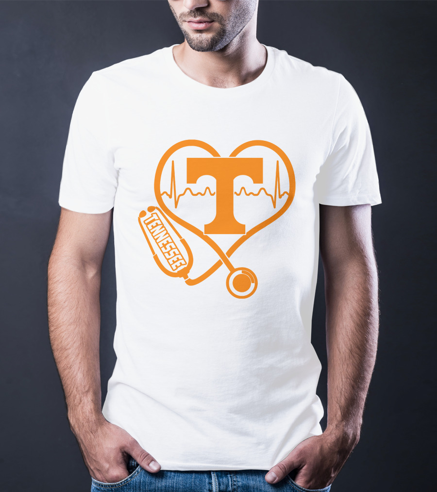 Tennessee Volunteers Nurse Heartbeat Stethoscope T-Shirt
