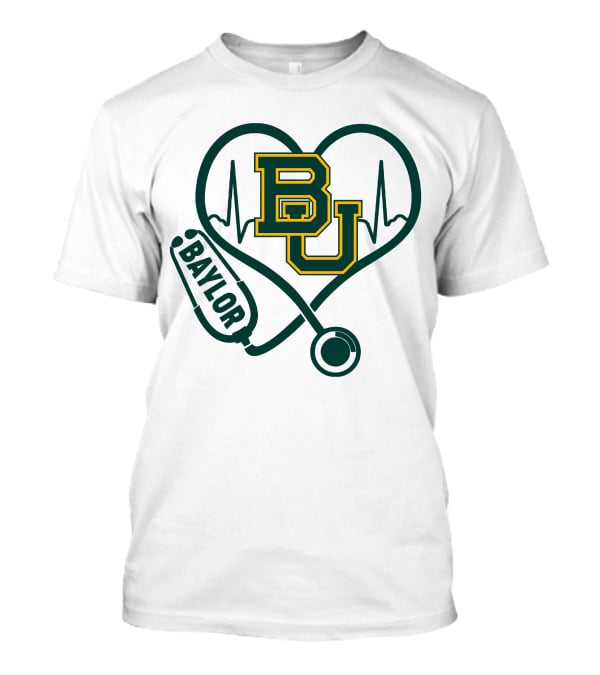 Baylor Heartbeat Stethoscope BU T-Shirt
