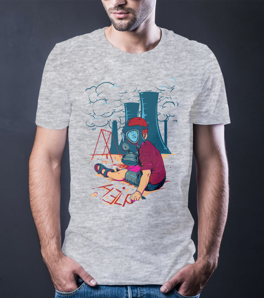 The Cry Of The Future Preschool Gas Mask Child Industrial Playground T-Shirt