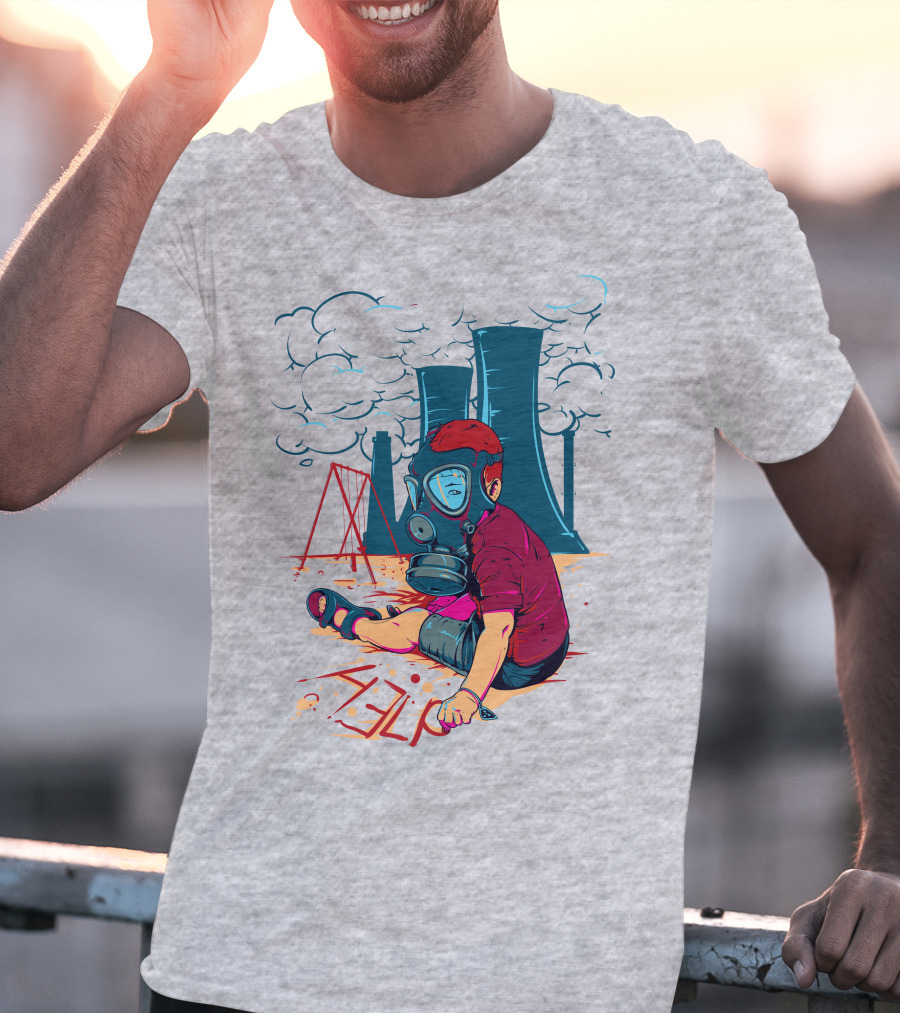 The Cry Of The Future Preschool Gas Mask Child Industrial Playground T-Shirt