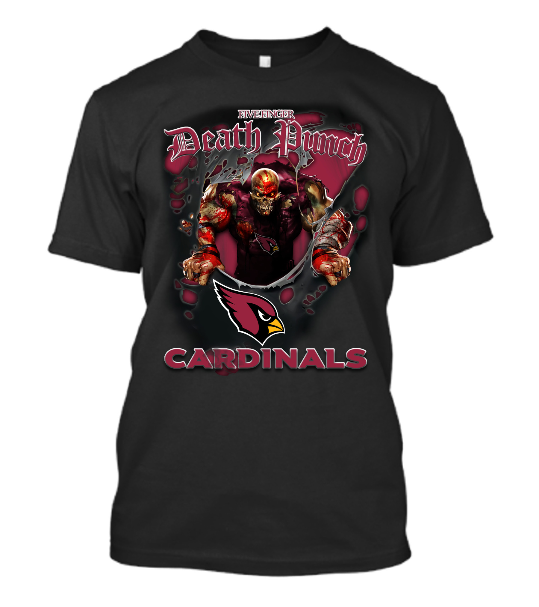 Harley Davidson Nfl Arizona Cardinals Five Finger Death Punch Biker T-Shirt