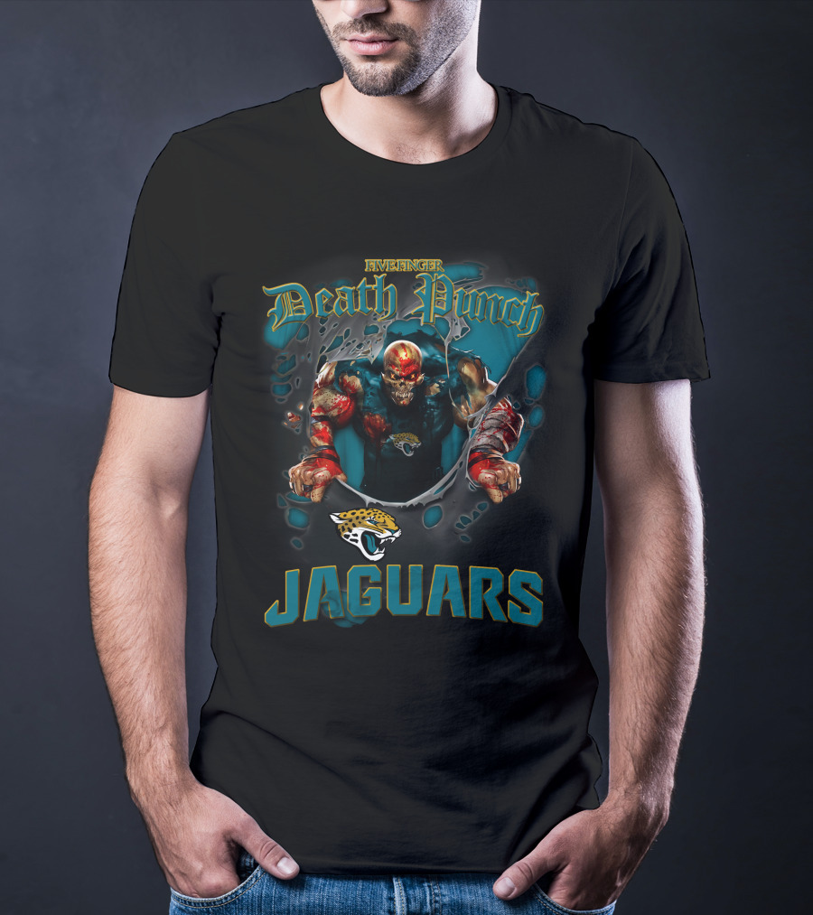 Five Finger Death Punch Jaguars Harley Davidson Motorcycle Biker Nfl Jacksonville T-Shirt