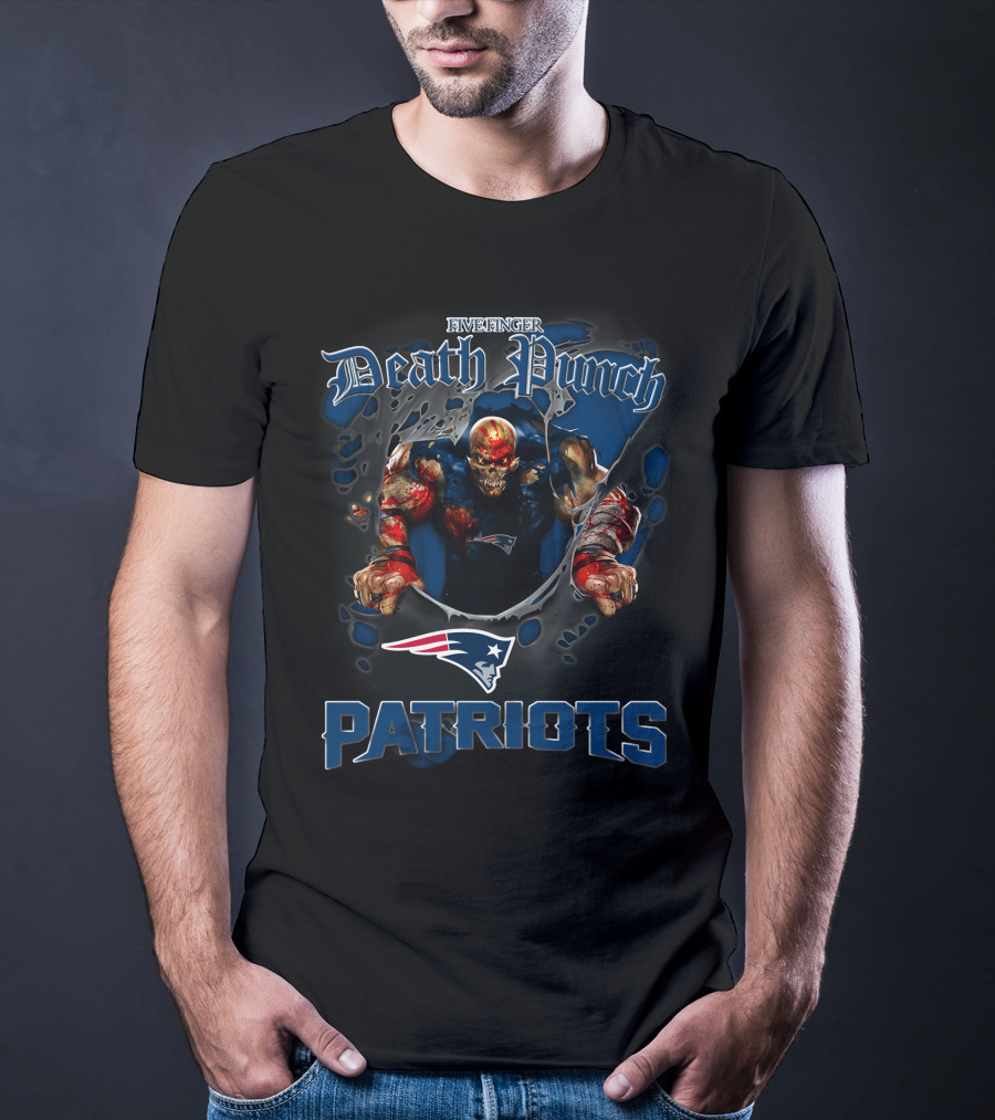 Five Finger Death Punch New England Patriots Football T-Shirt