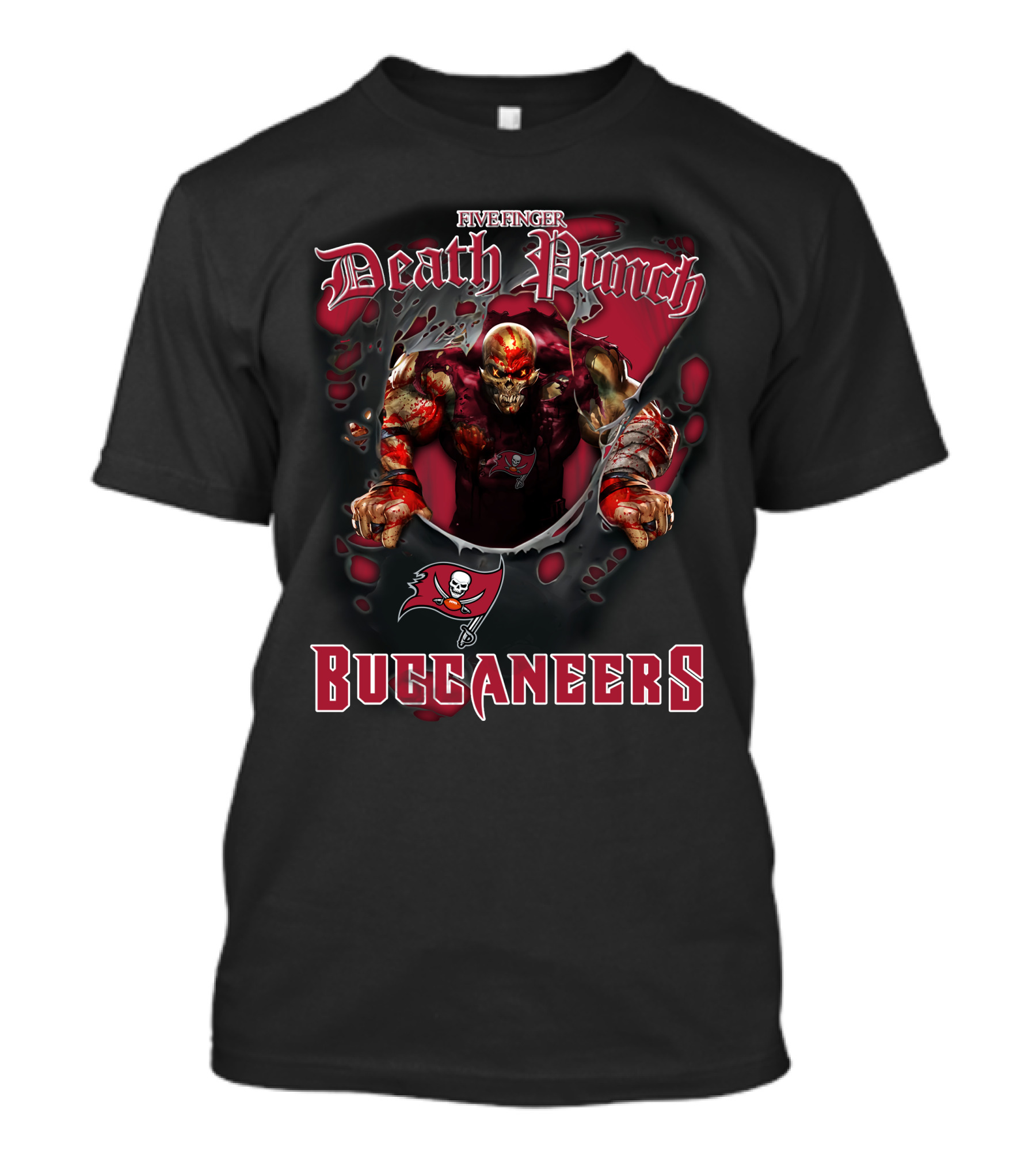 Five Finger Death Punch Buccaneers Tampa Bay Nfl Harley Davidson Motorcycle Biker T-Shirt