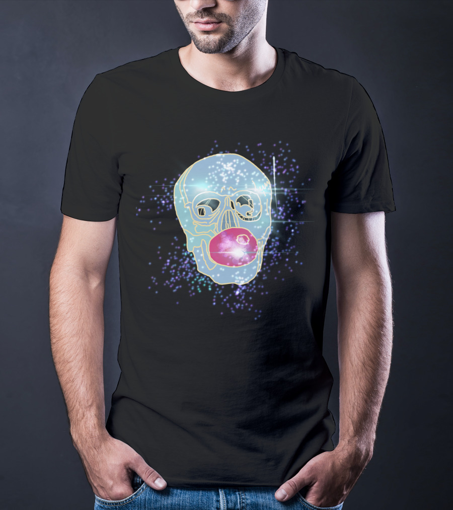Glowing Skull Bubblegum Sparkle Aesthetic T-Shirt