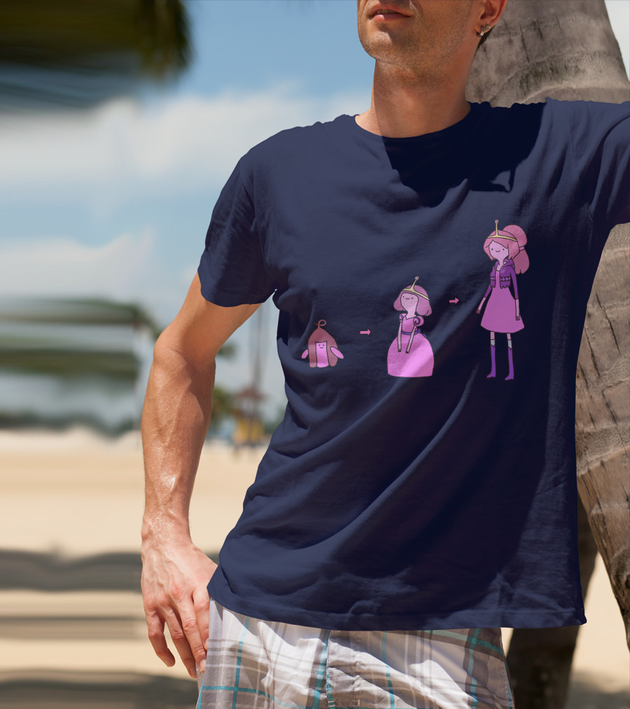 Princess Bubblegum Transformation Evolution Adventure Time T-Shirt