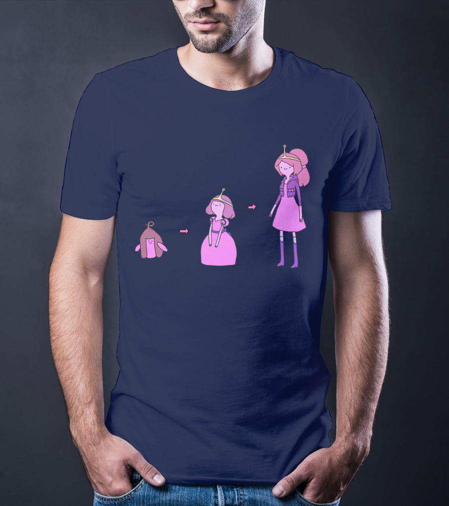 Princess Bubblegum Transformation Evolution Adventure Time T-Shirt