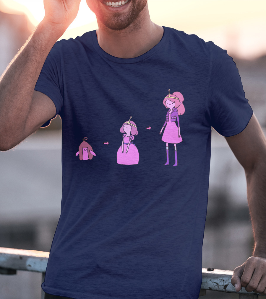 Princess Bubblegum Transformation Evolution Adventure Time T-Shirt