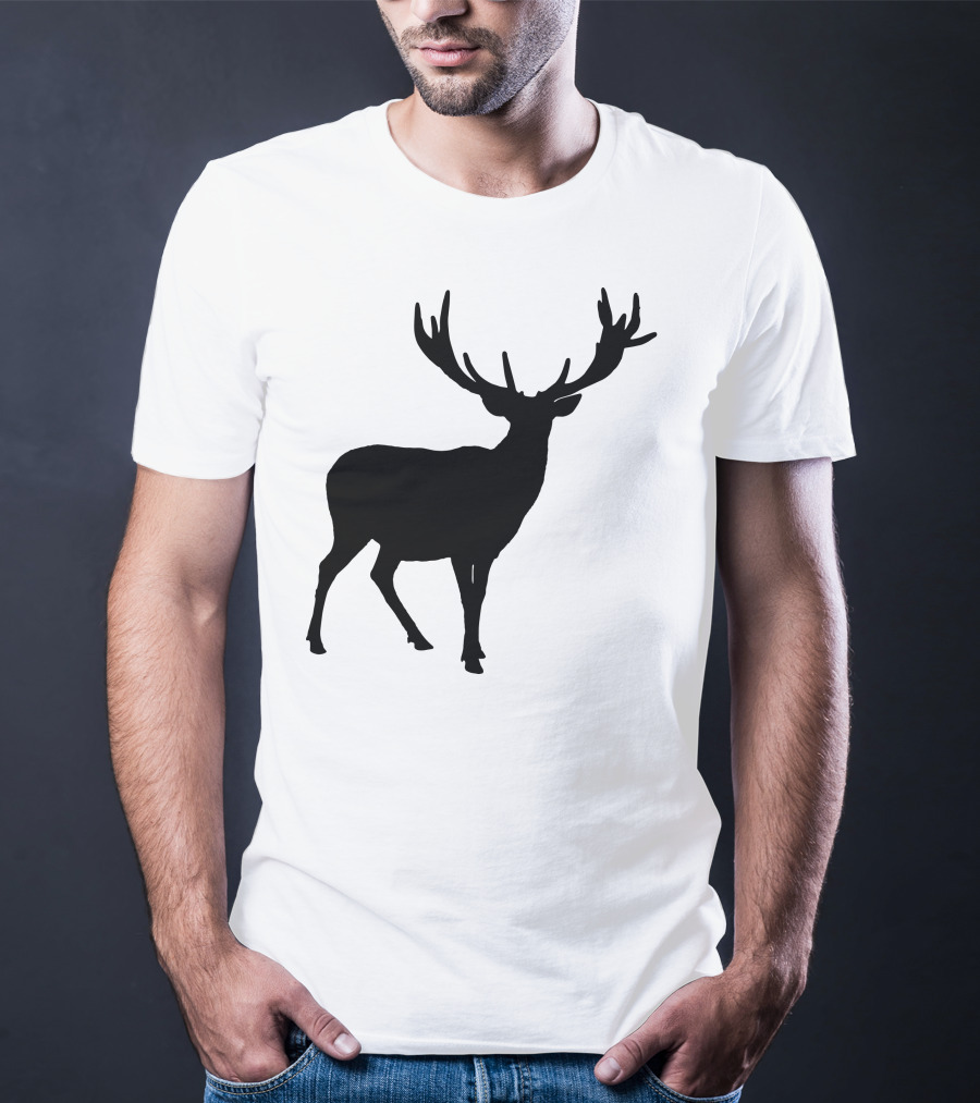Silhouette Stag Deer Wildlife Nature T-Shirt