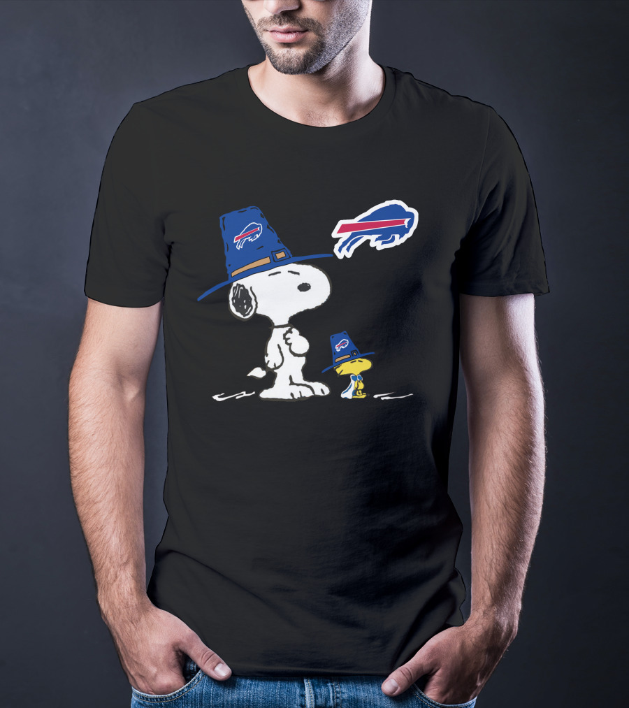Buffalo Bills Snoopy And Woodstock Thanksgiving Hat T-Shirt