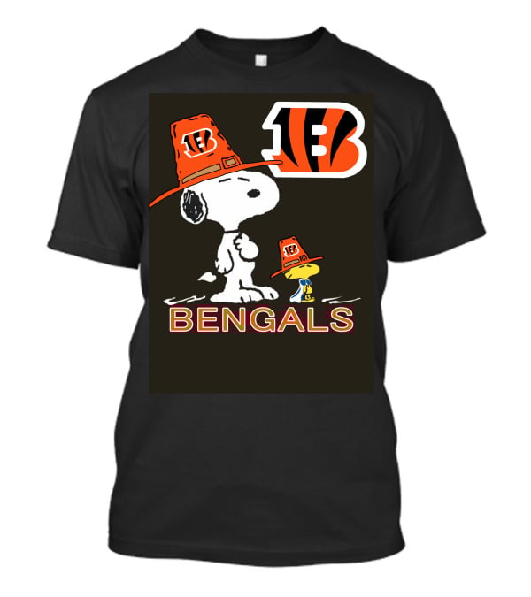 Bengals Snoopy Woodstock Football Team Fan T-Shirt