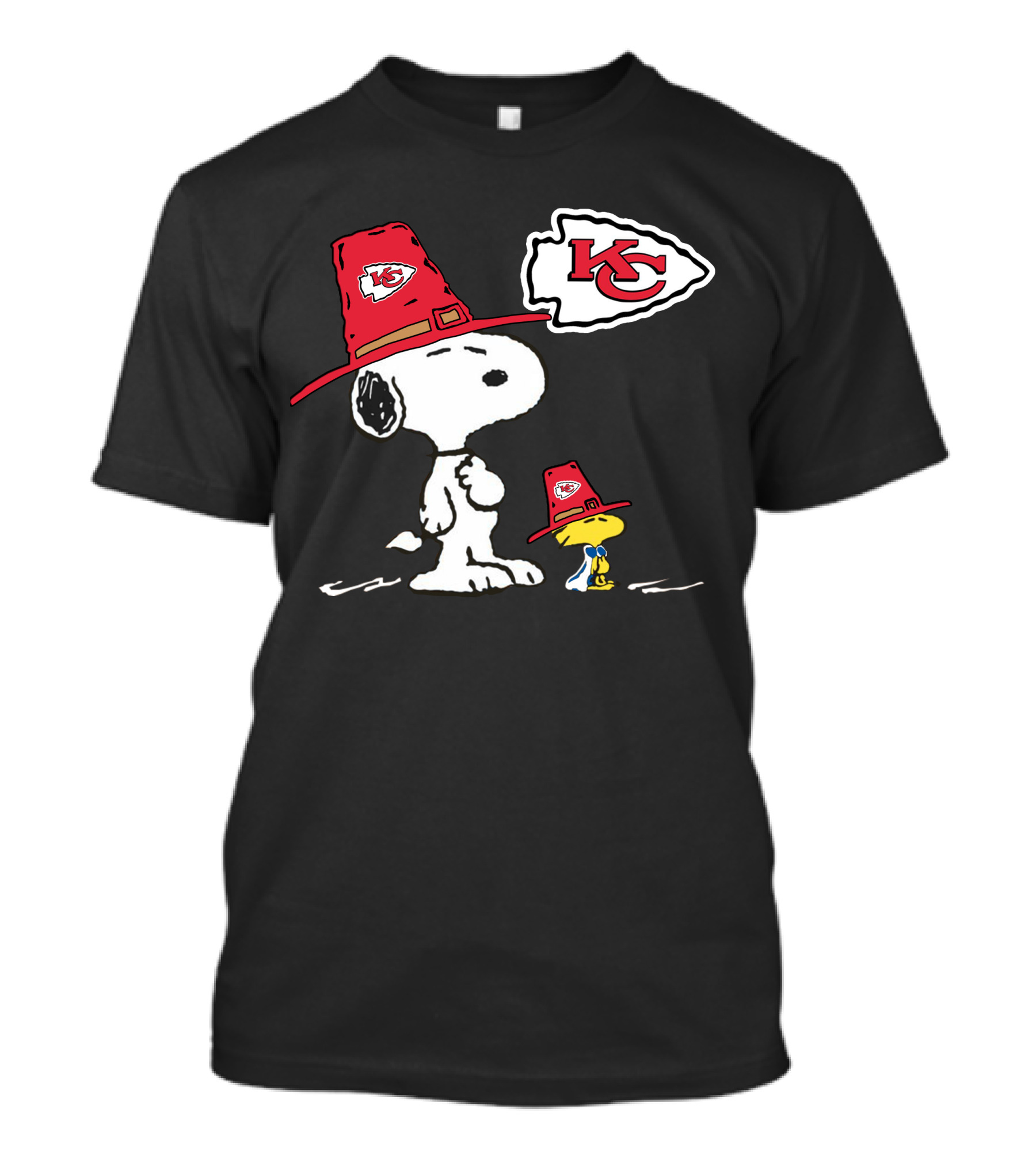 Kansas City Chiefs Snoopy And Woodstock Football T-Shirt