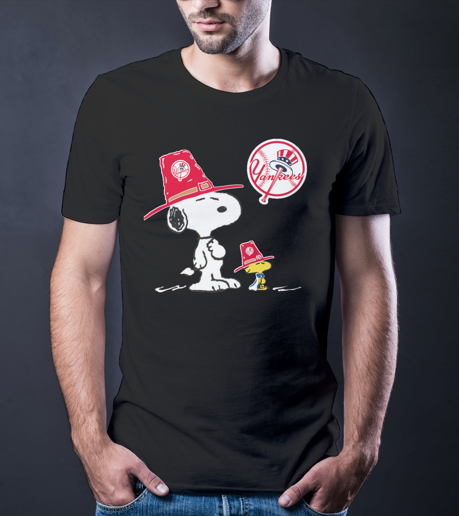 Yankees Snoopy Woodstock Baseball Hat T-Shirt