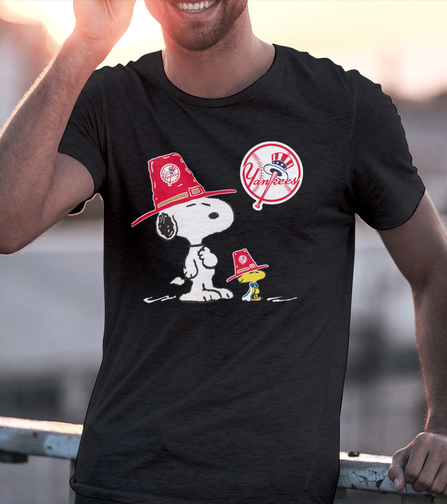 Yankees Snoopy Woodstock Baseball Hat T-Shirt