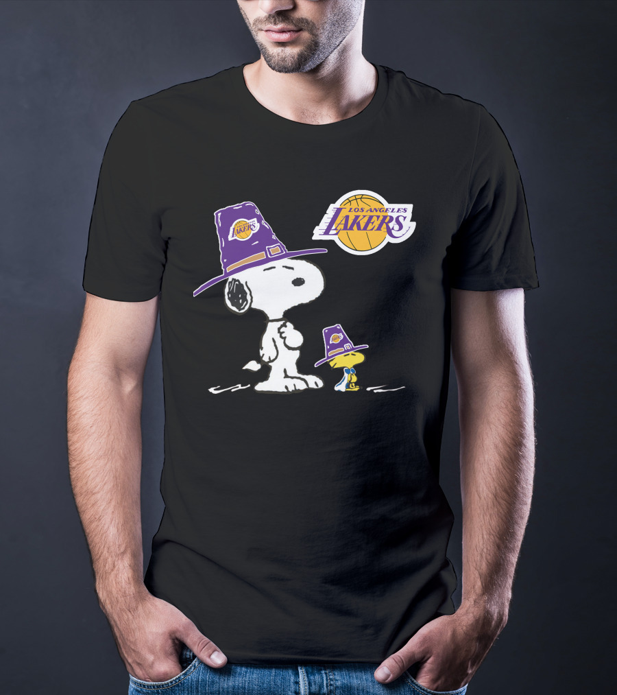 Los Angeles Lakers Snoopy Peanuts Basketball T-Shirt