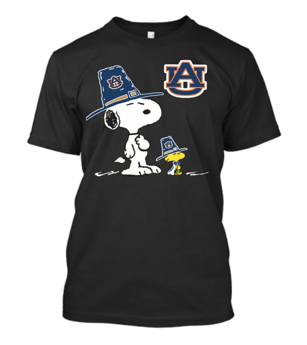 Auburn Snoopy Woodstock Thanksgiving Hat T-Shirt