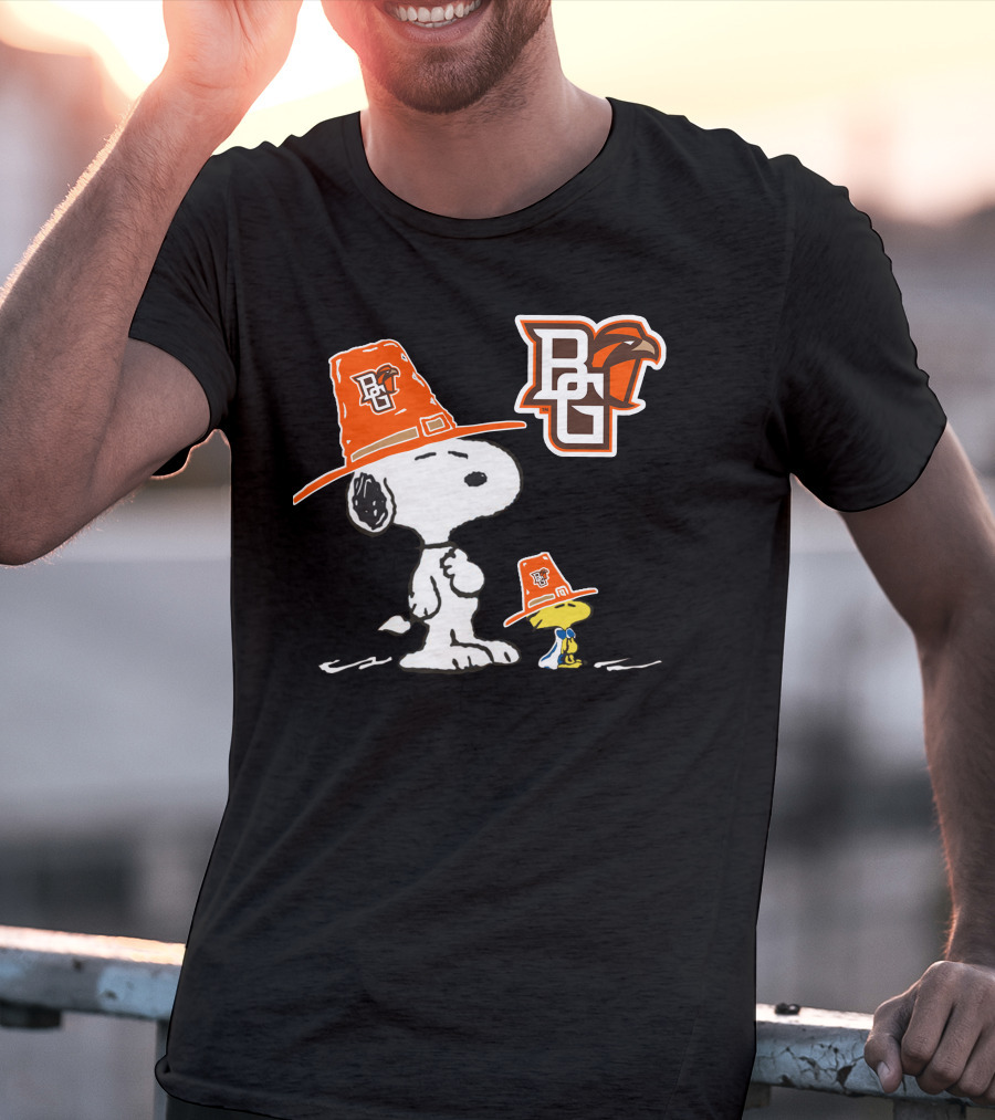 Bowling Green Falcons Snoopy Woodstock Pilgrim Hats T-Shirt