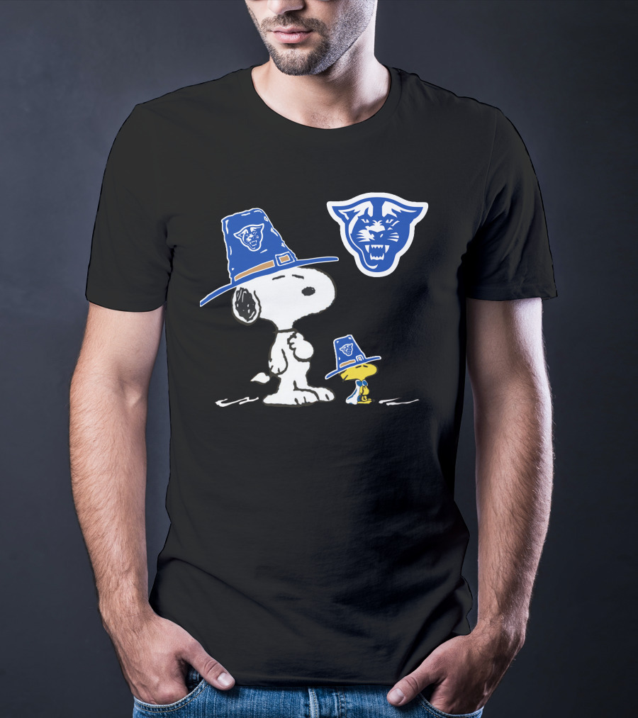 Georgia State Panthers Snoopy Woodstock Thanksgiving Pilgrim Hats T-Shirt