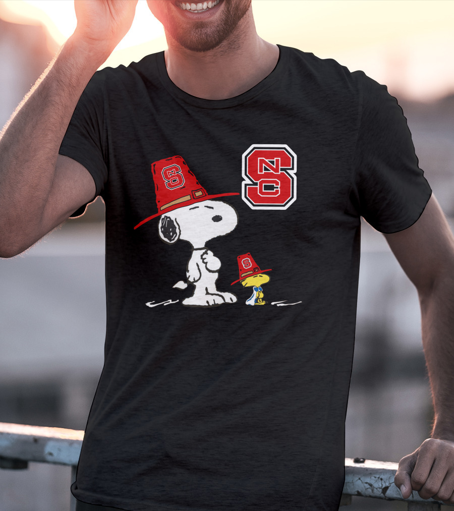 North Carolina State Wolfpack Snoopy Woodstock NC State T-Shirt