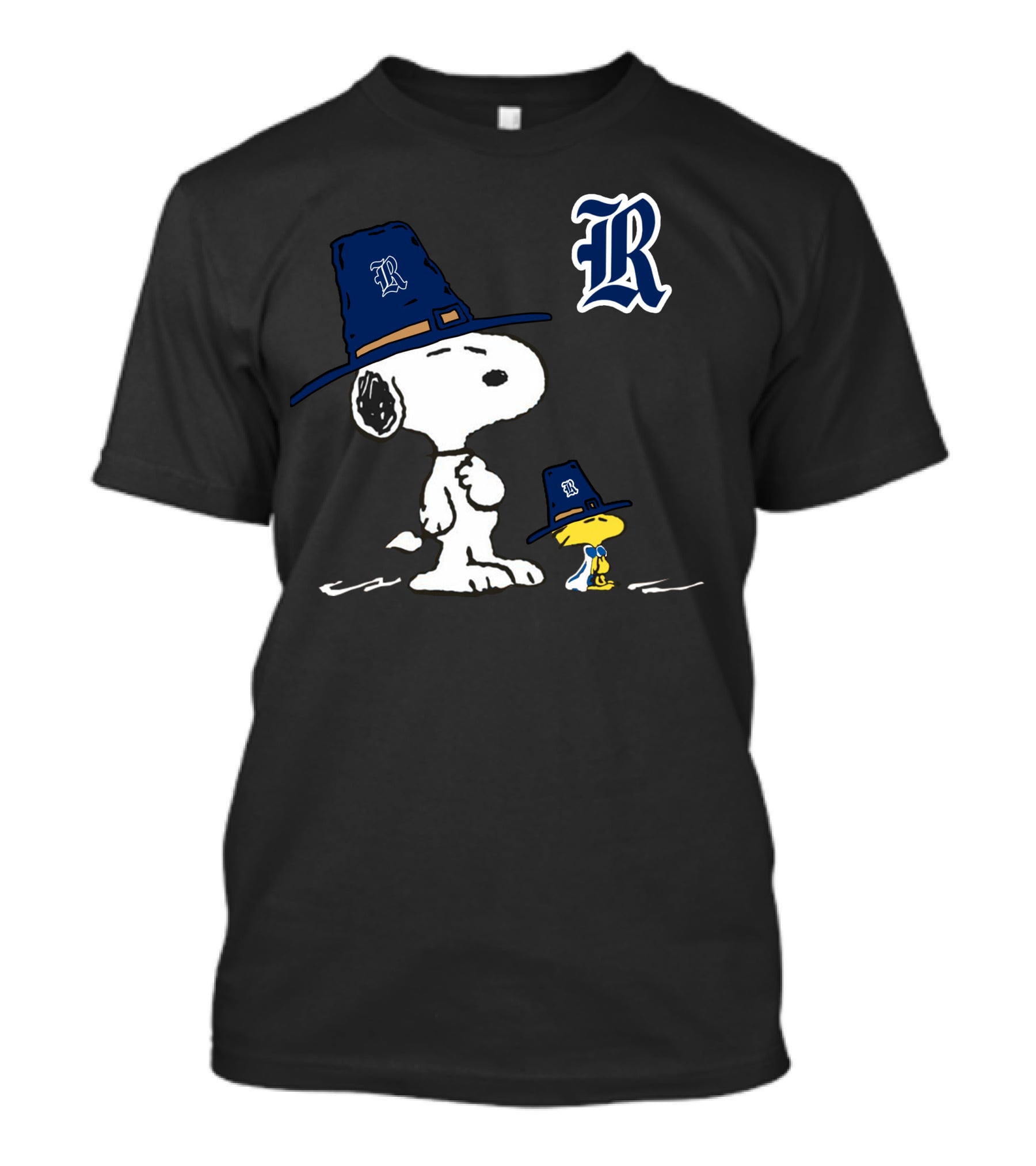 Rice Owls Snoopy Woodstock Pilgrim Hats T-Shirt