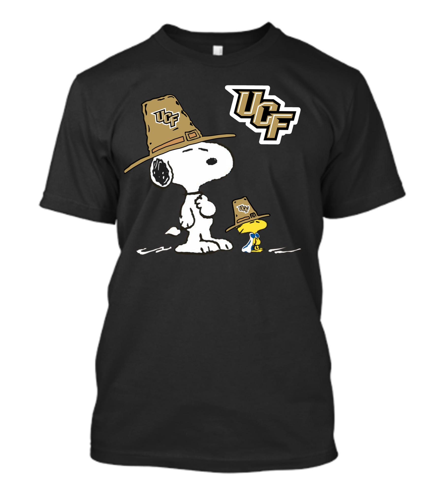 UCF Knights Snoopy And Woodstock Thanksgiving Hats T-Shirt