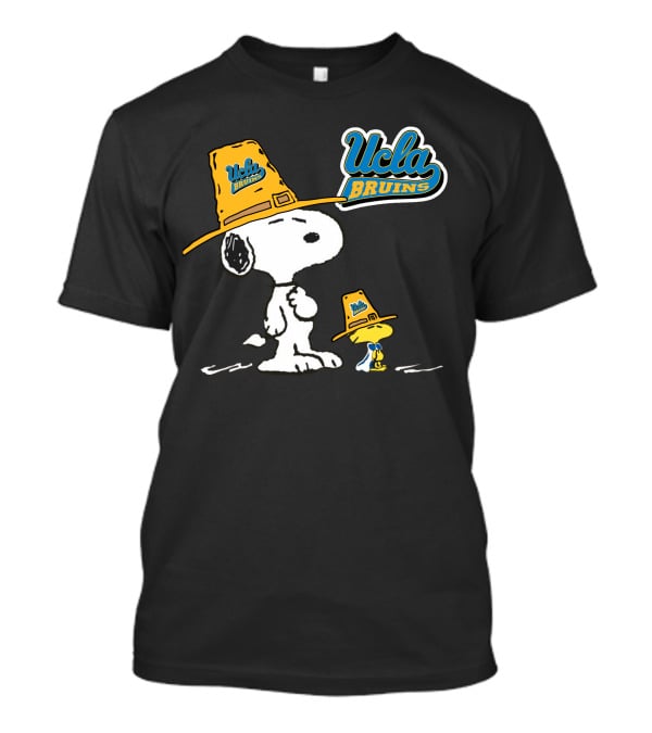 UCLA Bruins Snoopy And Woodstock In Yellow Hats T-Shirt