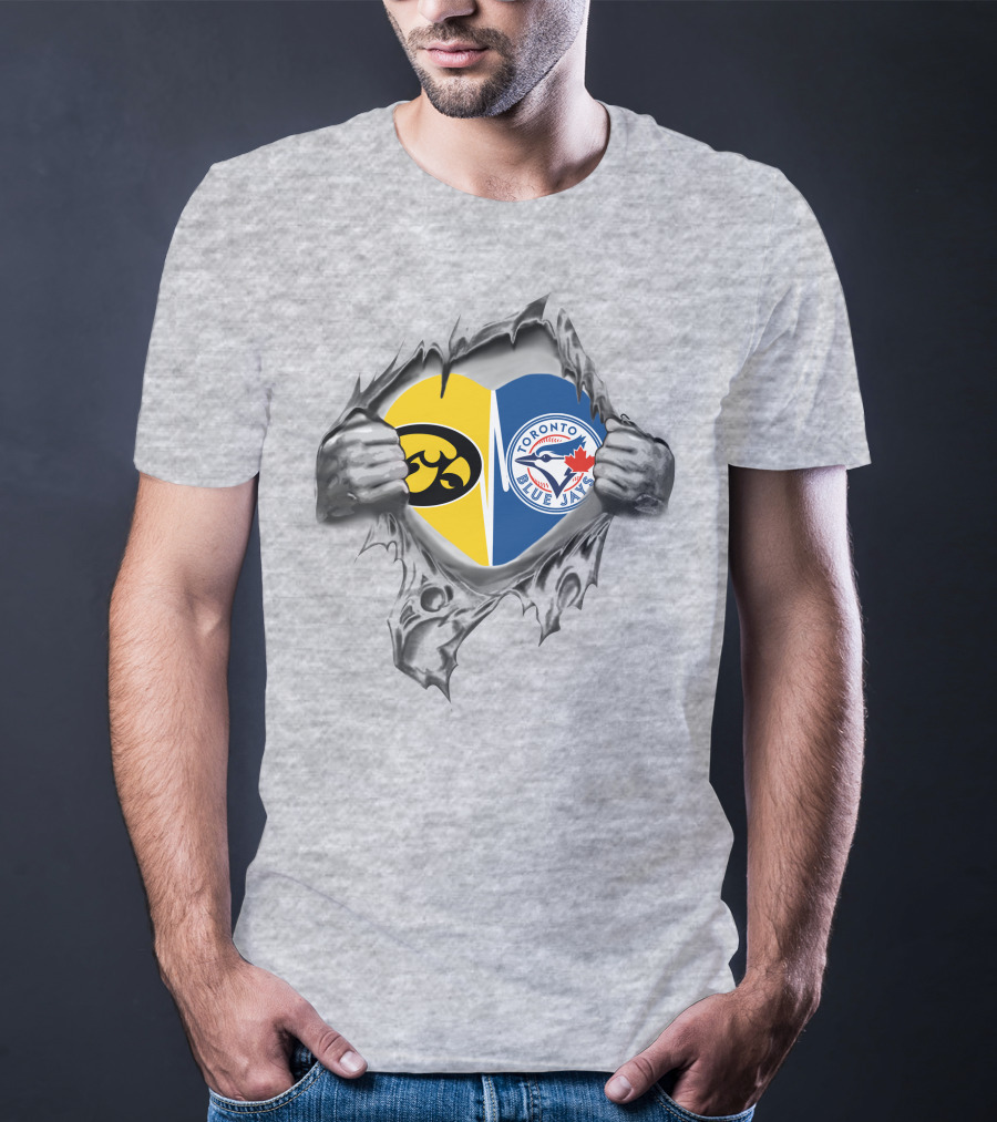 Iowa Hawkeyes Face Off Against Toronto Blue Jays In Unique Showdown T-Shirt