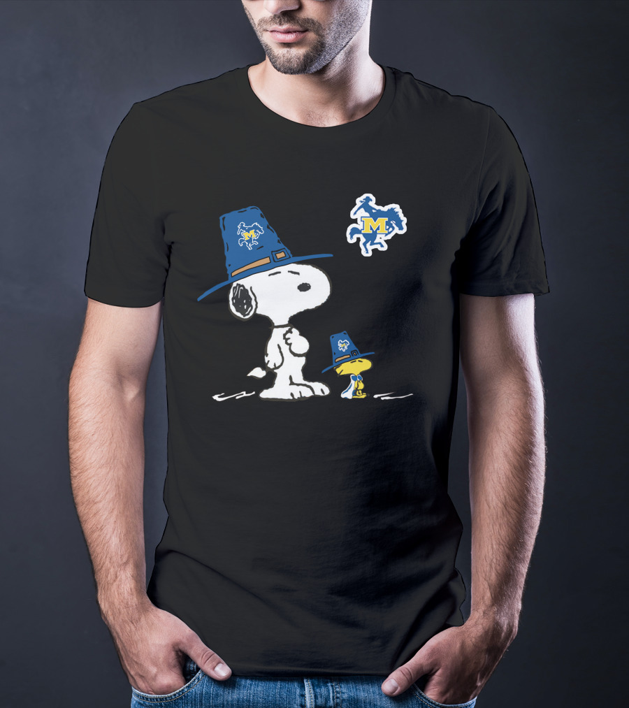 Snoopy Woodstock McNeese State Cowboys Hat T-Shirt