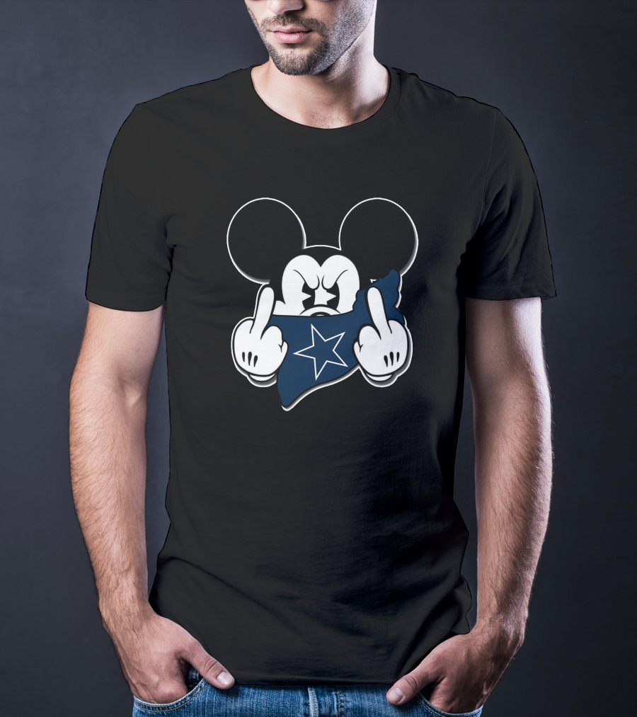 Mickey Mouse Dallas Cowboys Fan Gesture T-Shirt