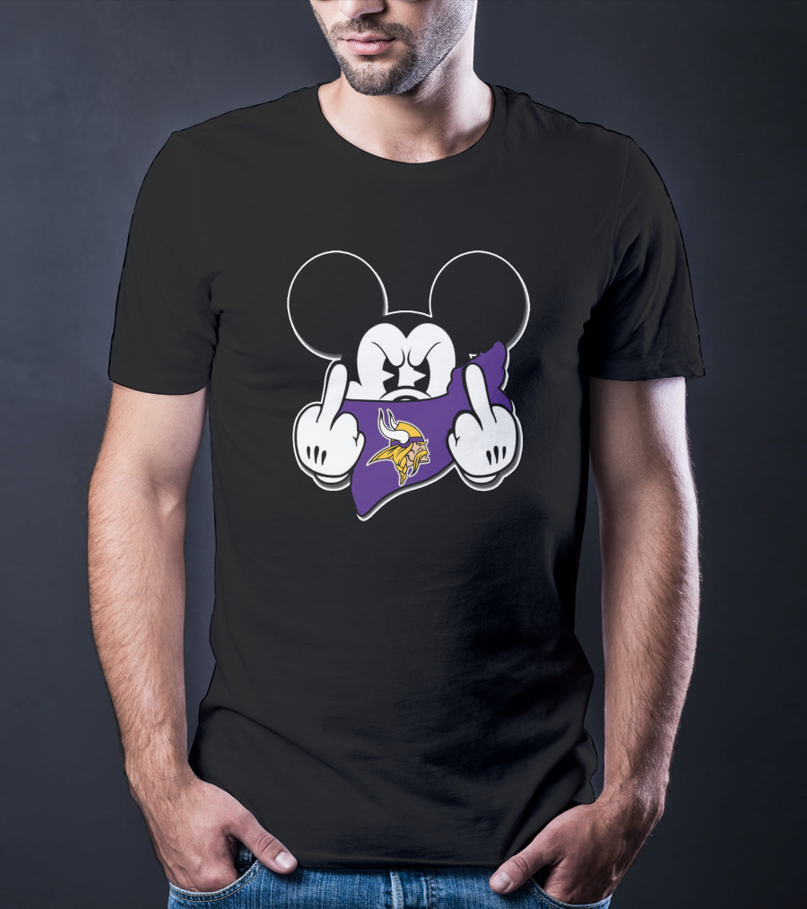 Mickey Mouse Minnesota Vikings Nfl Crossover T-Shirt