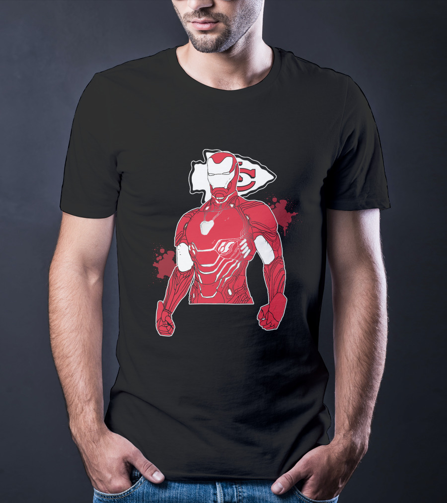 Iron Man Kansas City Chiefs Crossover T-Shirt