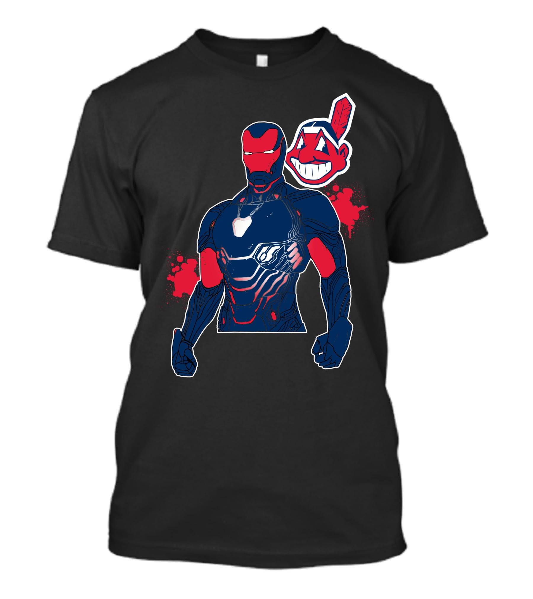 Iron Man Cleveland Indians Crossover T-Shirt
