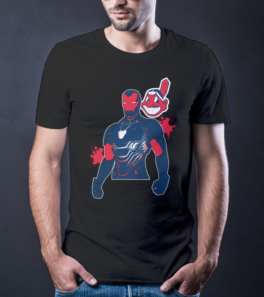 Iron Man Cleveland Indians Crossover T-Shirt