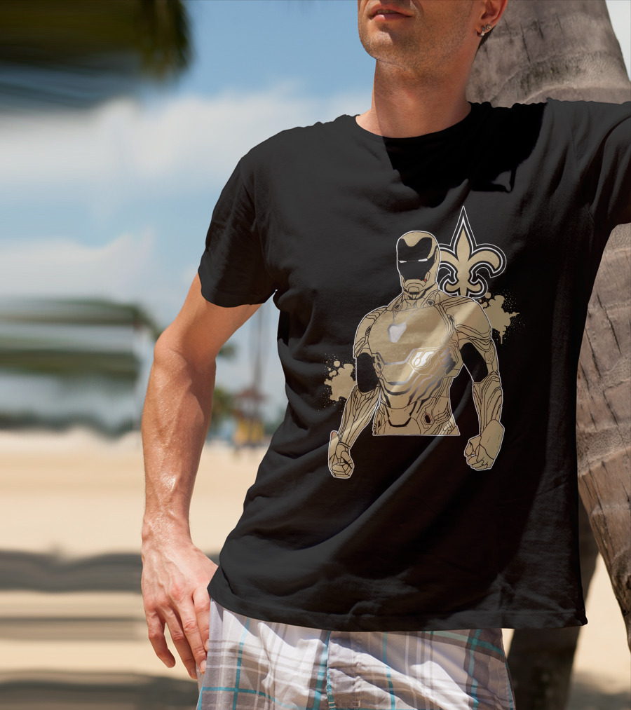 Iron Man New Orleans Saints Crossover T-Shirt