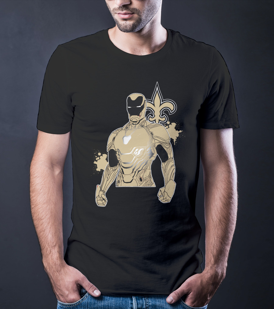 Iron Man New Orleans Saints Crossover T-Shirt