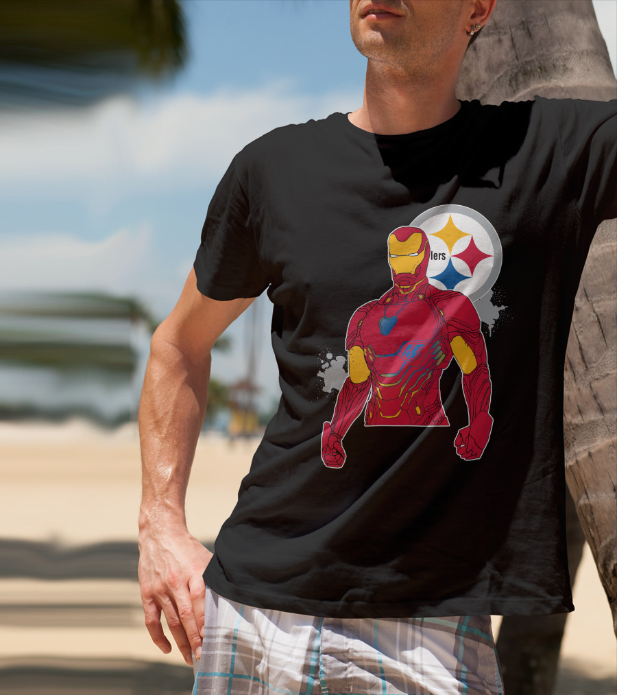 Iron Man With Steelers T-Shirt